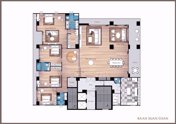 รูปภาพ 4 ห้องนอน Condo ในโครงการ Baan Suan Chan Sathon District C018220