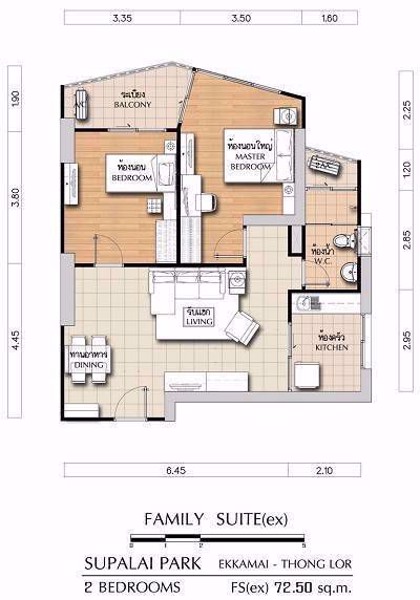 รูปภาพ 2 ห้องนอน Condo ในโครงการ Supalai Park Ekkamai-Thonglor Bangkapi Sub District C018966